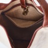 Gucci, Off White Canvas / Leather Jackie O Bouvier Hobo Bag - 3