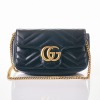 Gucci, GG Marmont Black Marelasse Super Mini Bag with Box