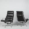A Pair of Charles and Ray Eames Soft Back Recliner Chairs