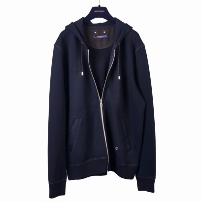 Louis Vuitton, Black Travel Zip Up Hoodie, Size L - As new
