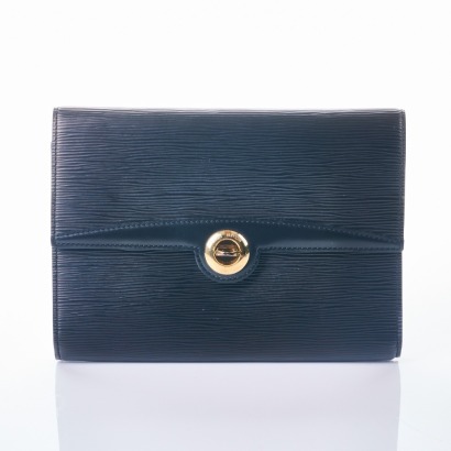 Louis Vuitton, Black Epi Leather Arche Pochette Bag