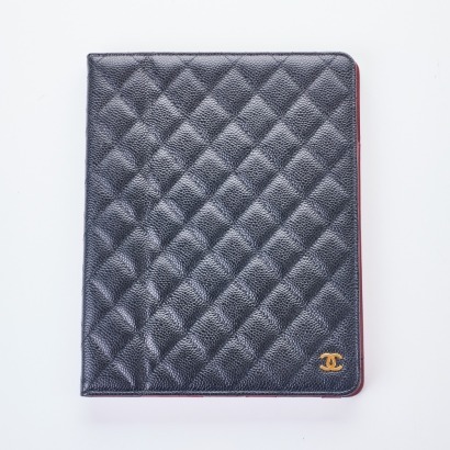Chanel, Black Lambskin Ipad Fold-over Cover