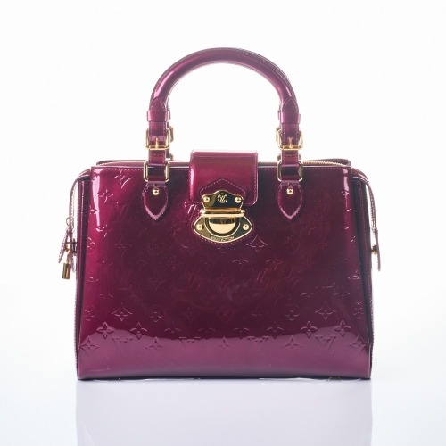 Louis Vuitton, Rouge Fauviste Monogram Vernis Melrose Avenue Bag - Near new