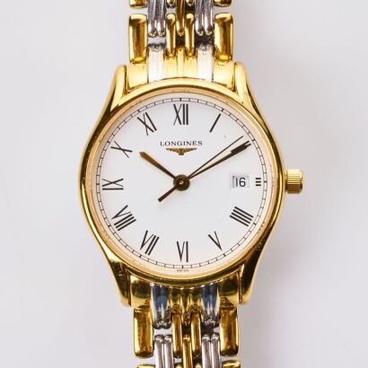 Stainless Steel / PVD coated, 25mm Longines Lyre Quartz Ladies Wristwatch