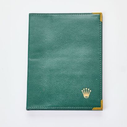 Rolex, Green Leather Passport Holder