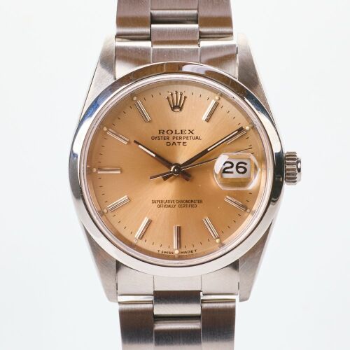 Stainless Steel, 34mm Rolex Oyster Perpetual Date Wristwatch, circa 1991