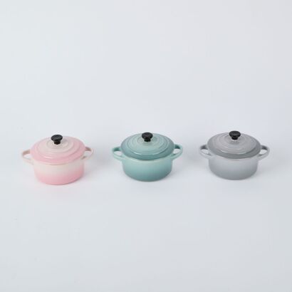 A Set Of Three Le Creuset Petite Casserole Dishes