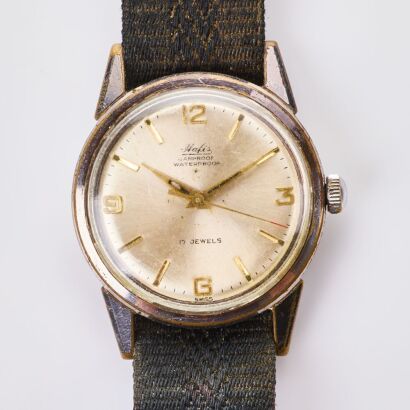 Chrome Plated, 33mm Hafis Manual Wind Wristwatch, circa 1940-1950's