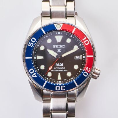 Stainless Steel, 44mm SEIKO, Prospex PADI Sumo, Special Edition Divers Wristwatch