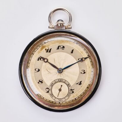Slimline, 43mm Platinum, Diamond Set Pocket Watch, mid - late 19th Century