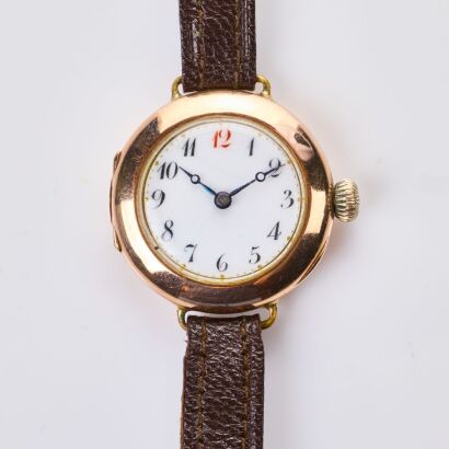 9ct Yellow Gold, 28mm Rolex Ladies Mechanical Wristwatch, circa 1911