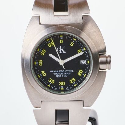 A Retro, Stainless Steel, 42mm Calvin Klein Wristwatch, circa 2000's