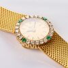 18ct Yellow Gold, 19.6mm Baume et Mercier, Diamond / Emerald Manual Wind Wristwatch, circa 1960's - 3