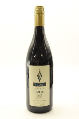 (1) 2002 Vidal Estate Soler Syrah, Hawke's Bay