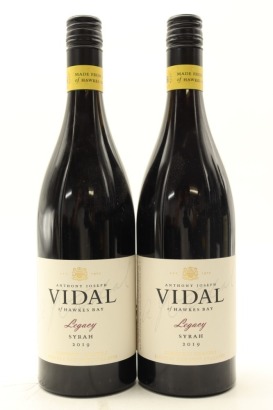 (2) 2019 Vidal Estate Legacy Syrah, Gimblett Gravels