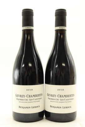 (2) 2018 Benjamin Leroux Les Cazetiers, Gevrey-Chambertin Premier Cru [JR17]