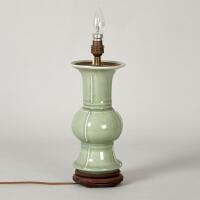 Chinese Celadon Glaze Lamp Base