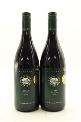 (2) 2006 Esk Valley Reserve Syrah, Hawkes Bay