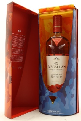 (1) The Macallan, A Night on Earth, Highland Single Malt Scotch Whisky, 40% ABV