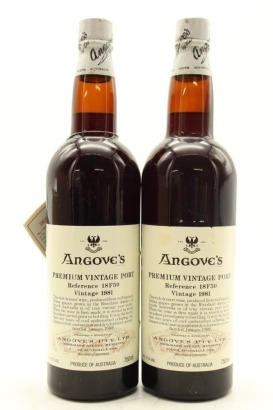 (2) 1981 Angove's Premium Vintage Port, Riverland, 17.5% ABV
