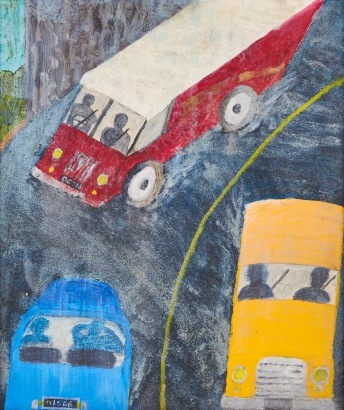 DAVE O'NEILL Skilled drivers averting a pile up in the aftermath of a cloudburst (a true incident on the Desert Road)