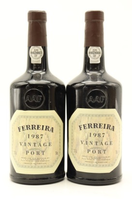 (2) 1987 Ferreira Vintage Port, Portugal