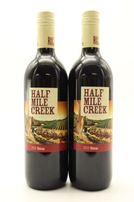 (2) 2020 Half Mile Creek Shiraz, South Eastern Australia