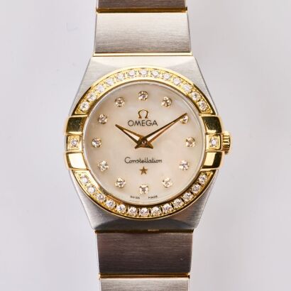 Stainless Steel /18ct Yellow Gold, 24mm OMEGA Constellation Quartz Wristwatch, circa 2010