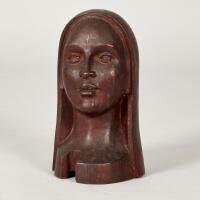 A Stunning Antique Wooden Bust