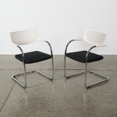 A Pair of Vitra Visavis Cantilevered Chairs