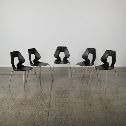 A Set of Five Prodige Stacking Dining Chairs Designed by Gianpaolo Allocco for Gaber of Italy