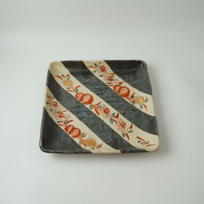 A Painted Pottery Square Tea Tray (Songshan Style)