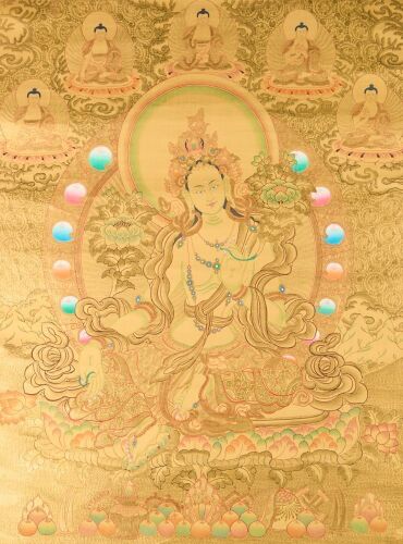 Nepalese Gold-painted Green Tara