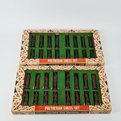 A Rare Maori Chess Set by Marble Art Ltd Wellington