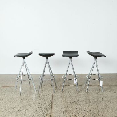 A Set of Four Gimlet Stools by Jorge Pensi for Mobles