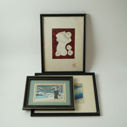 A Set of Three Japanese Ukiyo-E Prints