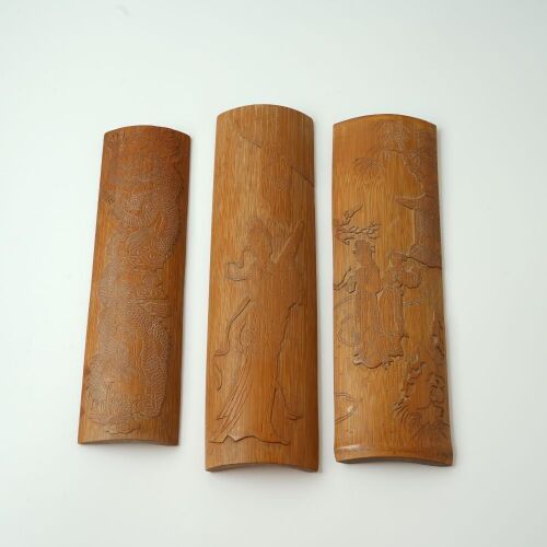A Chinese Bamboo carved Wrist Rest