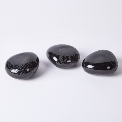 A Trio of Lyndsay Patterson Black Pebbles