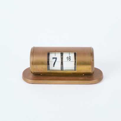A Kohler German Brass Flip Clock