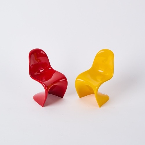 A Pair of Miniature Verner Panton S Chairs by Vitra