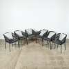 A Set of Six Kettal Dining Armchairs Bela Rope