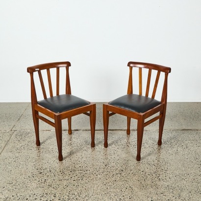 A Pair of Mahogany Mid-Century Chairs