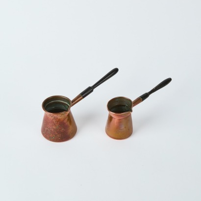 A Pair of Turkish Copper Coffee Pots