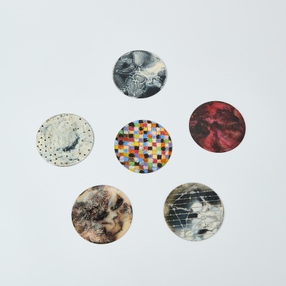 ANNE RIETHMAIER Six Painted Aluminium Discs, 2013