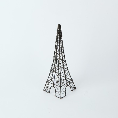 A Woven Wire Frame Eiffel Tower