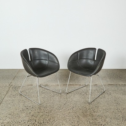 A Pair of 'Fjord' Tub Chairs by Moroso