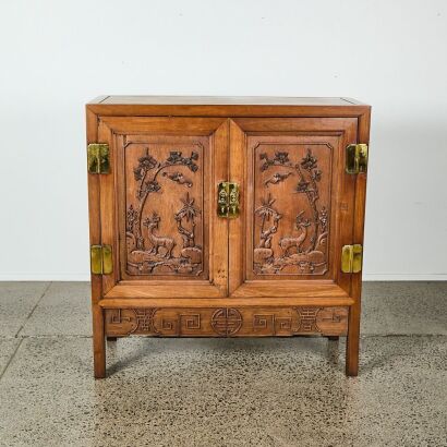 A Chinese Late 19th Century &lsquo;Huali&rsquo; Double-Door Cabinet