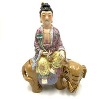 A Chinese Famille Rose Buddha (Da Qing Jiaqing Nian Zhi Mark)