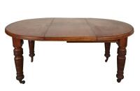 A Late-Victorian Crank Action Oval Extension Dining Table in Oak