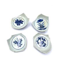 Four Ming Dynasty Shards with Fu Shou Kang Ning Marks